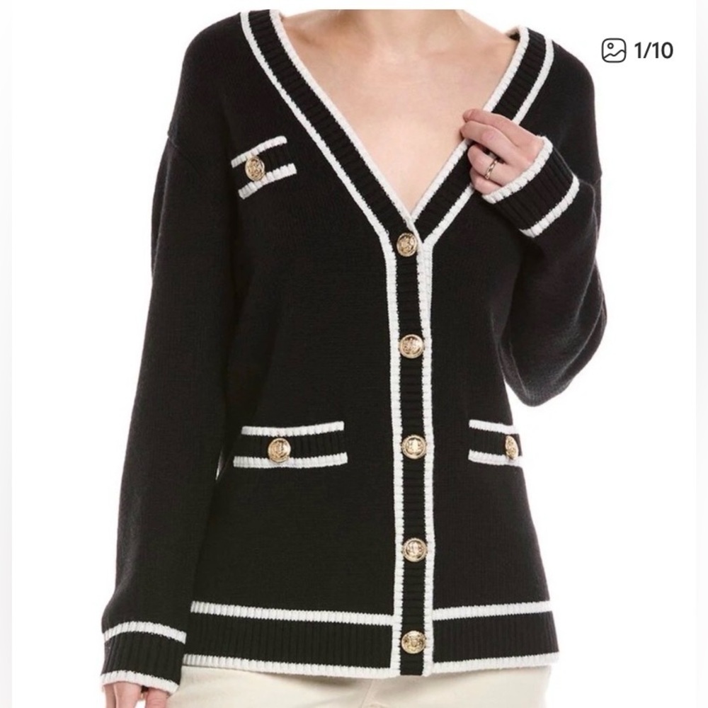 Black and White Women's Sweater cardigan